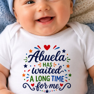 Body Para Bebé Body de bebé Abuela Ha Esperado Mucho Tiempo