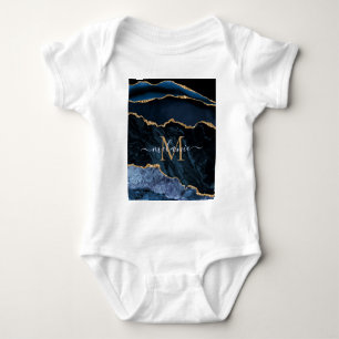 Body Para Bebé Body de bebé Blue Gold con nombre personalizado le