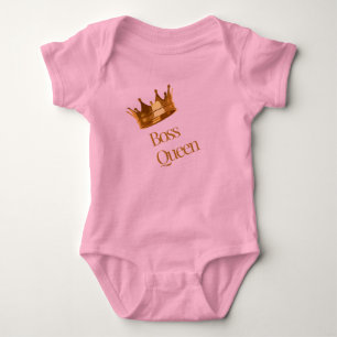 Body Para Bebé Body de bebé 'Boss Queen Baby'   Corona dorada par