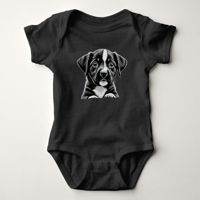 Body Para Bebé Body de bebé cachorro acogedor (Anverso)