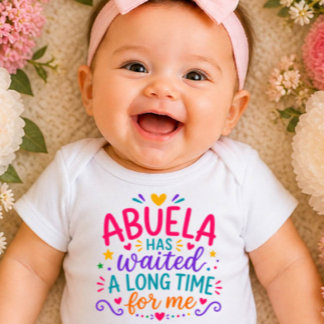 Body Para Bebé Body de bebé colorido Abuela ha esperado