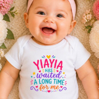 Body Para Bebé Body de Bebé Colorido Yiayia Ha Esperado