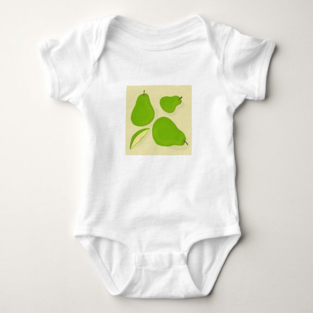 Body Para Bebé Body de bebé con diseño de pera verde (Anverso)