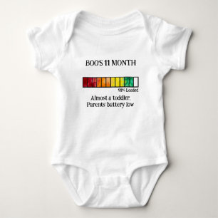 Body Para Bebé Body de bebé con hito divertido de acuarela   11 M