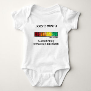 Body Para Bebé Body de bebé con hito divertido de acuarela   12 m