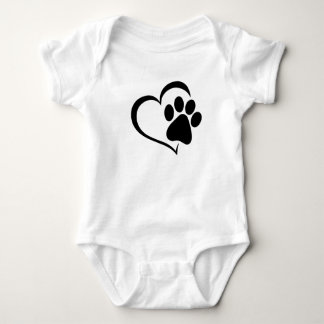 Body Para Bebé Body de bebé con huella de garra y corazón – Amor