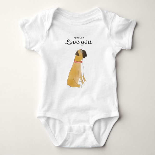 Body Para Bebé "Body de bebé con ilustración de perro Boxer, Rega (Anverso)