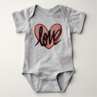 Body de Bebé con Letra de Corazón de Amor - Corazó