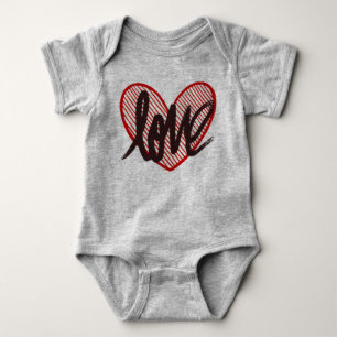Body Para Bebé Body de Bebé con Letra de Corazón de Amor - Corazó