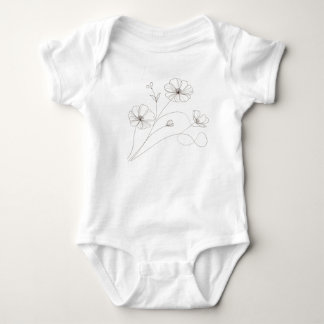 Body Para Bebé Body de Bebé Coquette Floral Iced Coffee | Moda