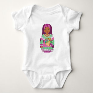 Body Para Bebé Body de bebé Cuban Violet Matryoshka