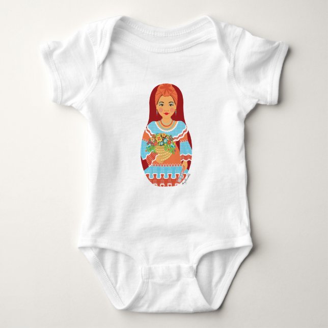 Body Para Bebé Body de bebé cubano Siena Matryoshka (Anverso)