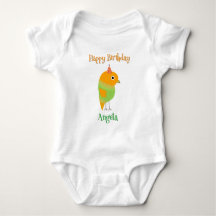 Body de bebé Cumpleaños Feliz Pajarito Adorable