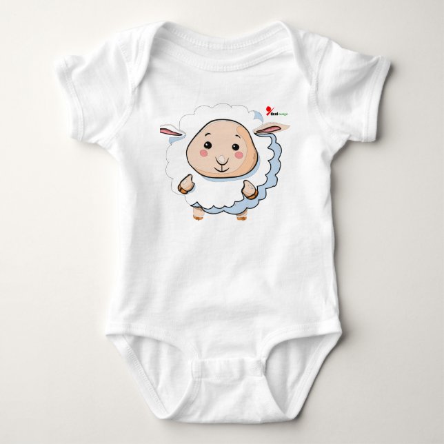 Body Para Bebé Body de bebé de corderito adorable  (Anverso)