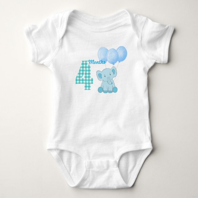 Body Para Bebé Body de bebé de cuatro meses (Anverso)