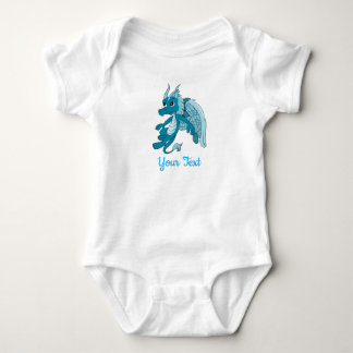 Body Para Bebé Body de bebé de dibujos animados de Dragón Azul