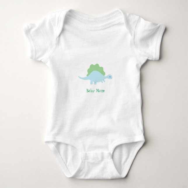 Body Para Bebé Body de bebé de dinosaurio pequeño personalizado (Anverso)