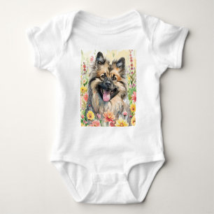 Body Para Bebé Body de bebé de Keeshond en acuarela