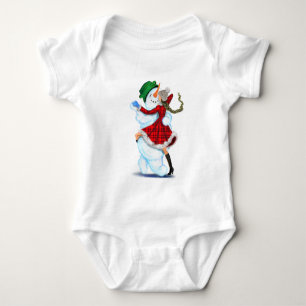 Body Para Bebé Body de bebé de Navidad Hombre de nieve y niña bai