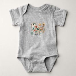 Body Para Bebé Body de bebé de pajarito floral colorido