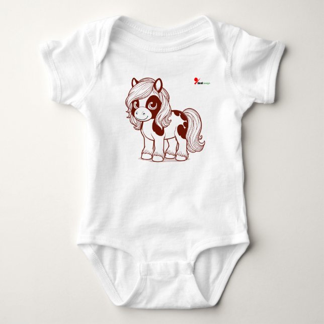Body Para Bebé Body de bebé de poni chibi adorable (Anverso)