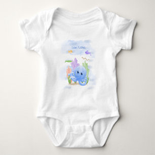 Body Para Bebé Body de bebé de pulpo azul pequeño