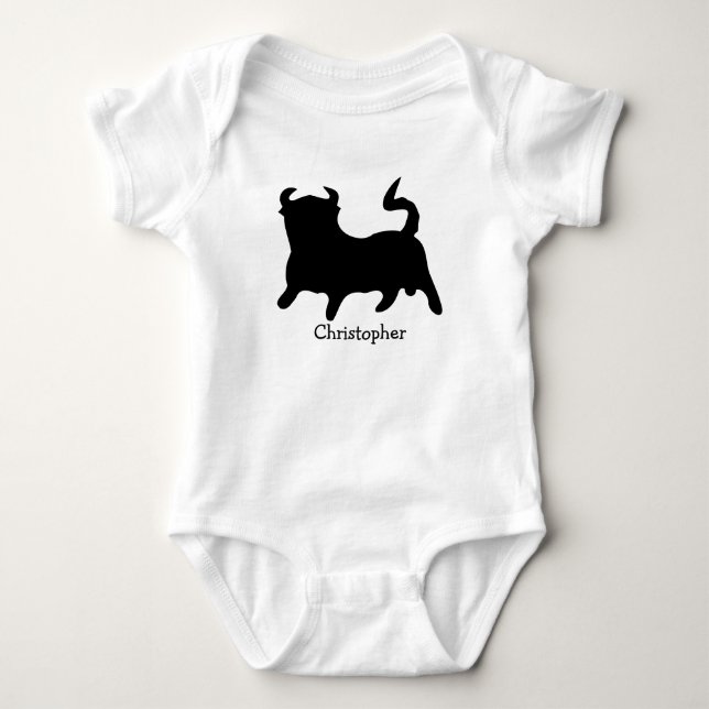 Body Para Bebé Body de bebé diseño toro (Anverso)