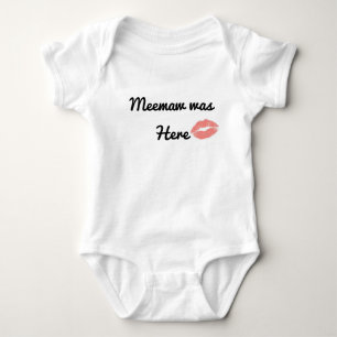 Body Para Bebé Body de bebé divertido con beso de labial Meemaw e