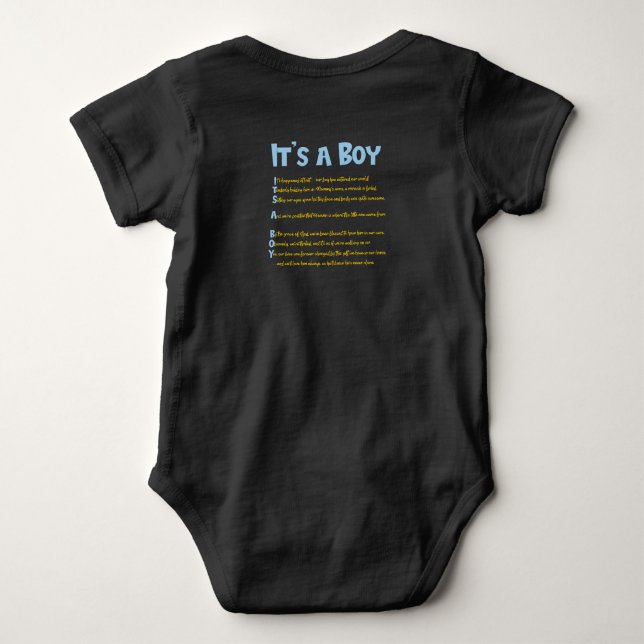 Body Para Bebé Body de bebé "Es un Niño" (Reverso)