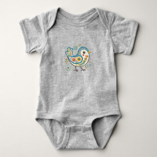 Body Para Bebé Body de bebé Floral Blue Bird