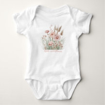 Body de bebé floral boho