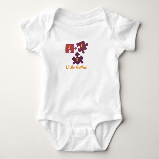 Body Para Bebé Body de bebé Little Genius Puzzle. (Anverso)