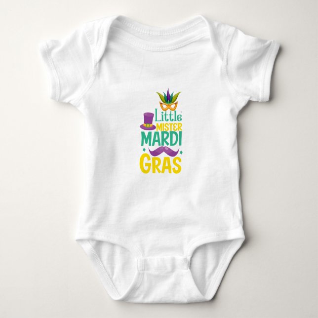 Body Para Bebé Body de bebé Little Mister Mardi Gras (Anverso)
