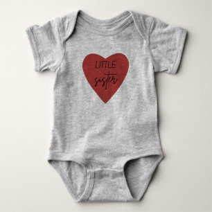 Body Para Bebé Body de Bebé Little Sister Red Heart - Lindo Nuevo