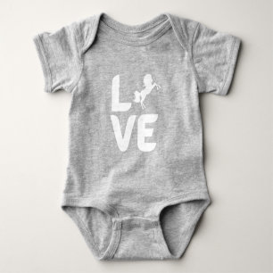 Body Para Bebé Body de bebé Love with Horse Baby – B de amante de