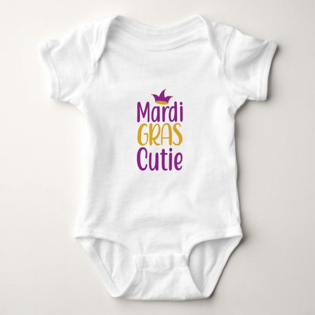 Body Para Bebé Body de bebé Mardi Gras Cutie (Anverso)