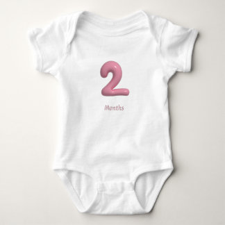 Body Para Bebé Body de bebé número 2 en 3D rosa - 2 meses
