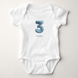 Body Para Bebé Body de bebé número 3D azul 3 - 3 meses
