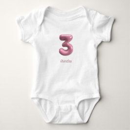 Body Para Bebé Body de bebé número 3D rosa 3 - 3 meses