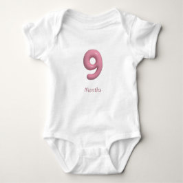Body Para Bebé Body de bebé número 9 3D rosa - 9 meses