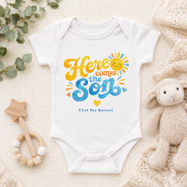 Body Para Bebé Body de bebé personalizado 'Aquí viene el hijo'