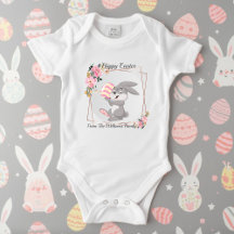 Body de bebé personalizado con conejo de Pascua gr