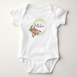 Body Para Bebé Body de bebé personalizado con corona de rosas flo