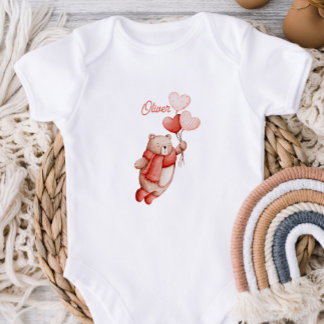 Body Para Bebé Body de bebé personalizado con un osito de acuarel