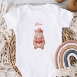 Body Para Bebé Body de bebé personalizado con un oso de peluche
