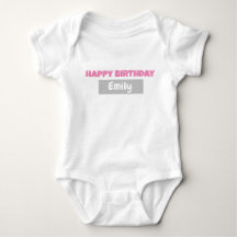 Body de bebé PERSONALIZADO FELIZ CUMPLEAÑOS
