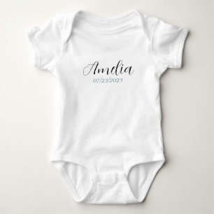 Body Para Bebé Body de bebé personalizado - Nombre y fecha de nac