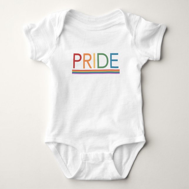 Body Para Bebé Body de bebé PRIDE con forma de arcoíris (Anverso)