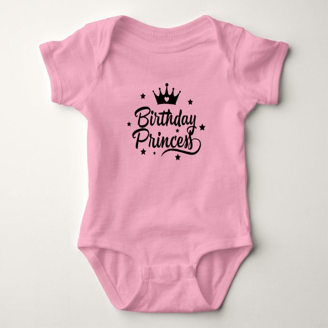 Body Para Bebé Body de Bebé Princesa de Cumpleaños (Anverso)
