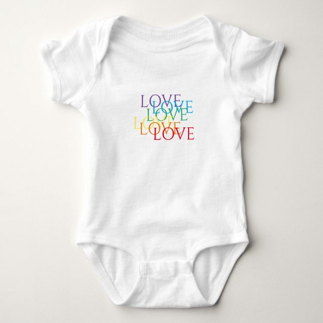 Body Para Bebé Body de bebé RAINBOW LOVE (Anverso)